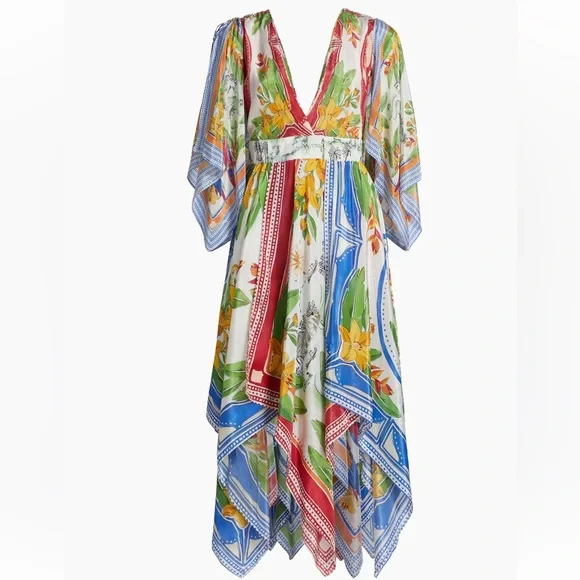 knee length dresses for ladies Farm Rio Women's Tropical Destination Midi Dress main image 0